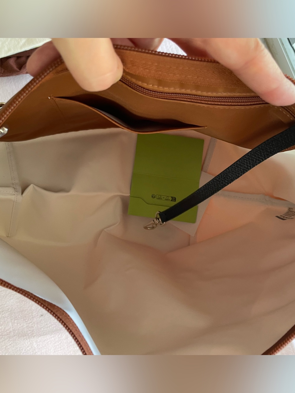 Longchamp Cognac Hobo Bag with Dark Brown Strap - Picture 5 of 14